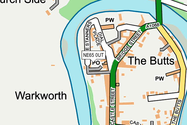 NE65 0UT map - OS OpenMap – Local (Ordnance Survey)