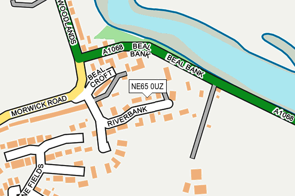 NE65 0UZ map - OS OpenMap – Local (Ordnance Survey)