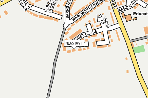 NE65 0WT map - OS OpenMap – Local (Ordnance Survey)