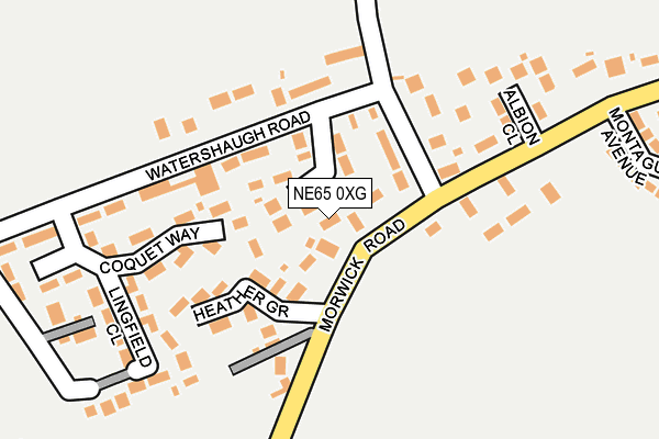 NE65 0XG map - OS OpenMap – Local (Ordnance Survey)