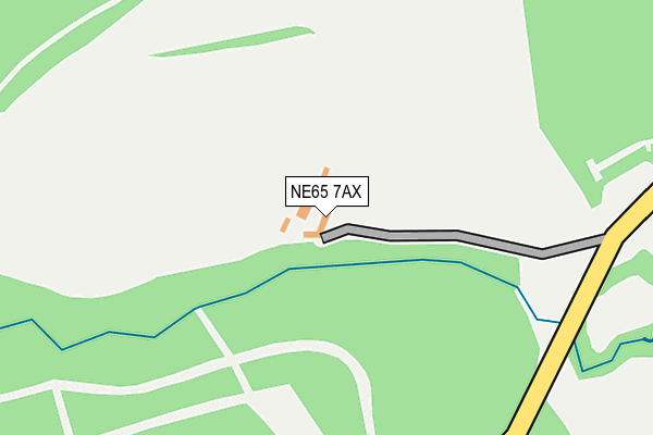 NE65 7AX map - OS OpenMap – Local (Ordnance Survey)