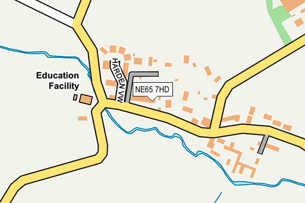 NE65 7HD map - OS OpenMap – Local (Ordnance Survey)