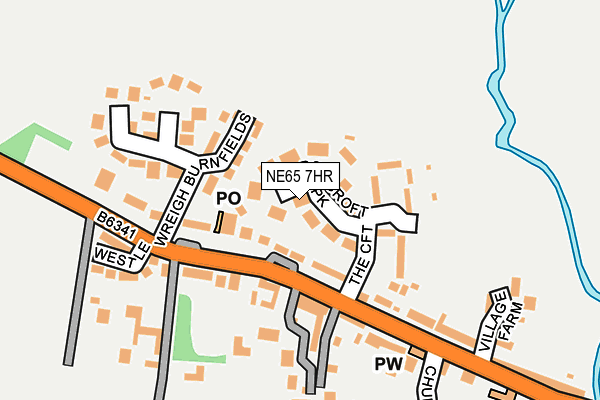 NE65 7HR map - OS OpenMap – Local (Ordnance Survey)