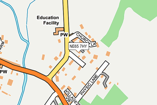 NE65 7HY map - OS OpenMap – Local (Ordnance Survey)