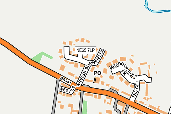 NE65 7LP map - OS OpenMap – Local (Ordnance Survey)