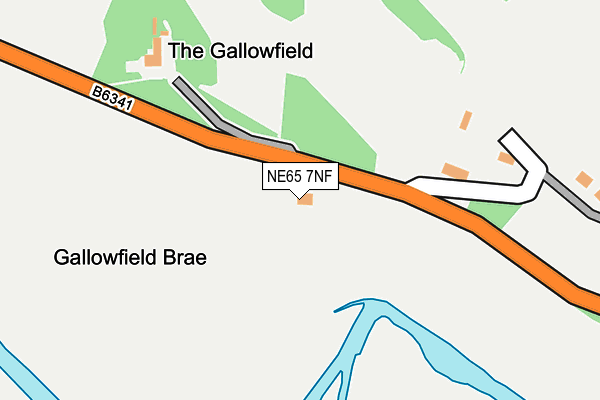 NE65 7NF map - OS OpenMap – Local (Ordnance Survey)