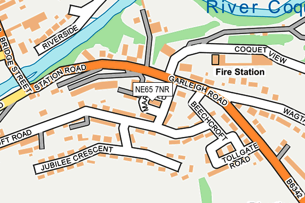 NE65 7NR map - OS OpenMap – Local (Ordnance Survey)