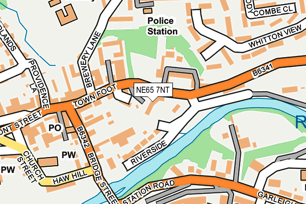 NE65 7NT map - OS OpenMap – Local (Ordnance Survey)