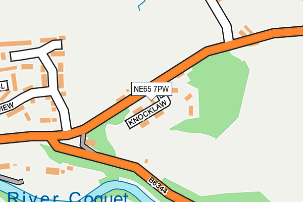 NE65 7PW map - OS OpenMap – Local (Ordnance Survey)