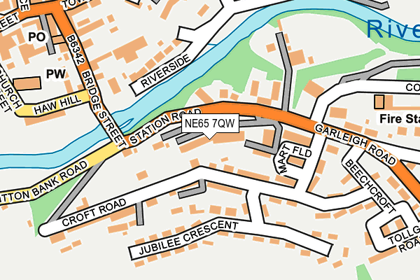 NE65 7QW map - OS OpenMap – Local (Ordnance Survey)