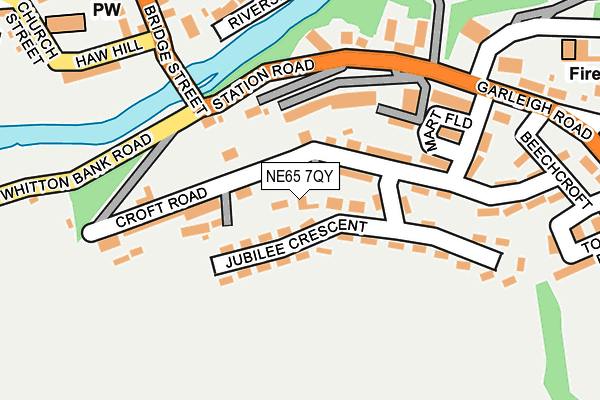 NE65 7QY map - OS OpenMap – Local (Ordnance Survey)