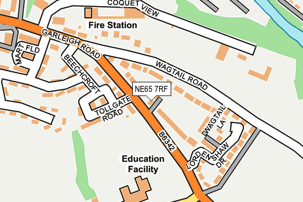 NE65 7RF map - OS OpenMap – Local (Ordnance Survey)