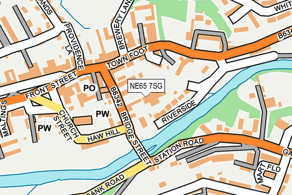 NE65 7SG map - OS OpenMap – Local (Ordnance Survey)