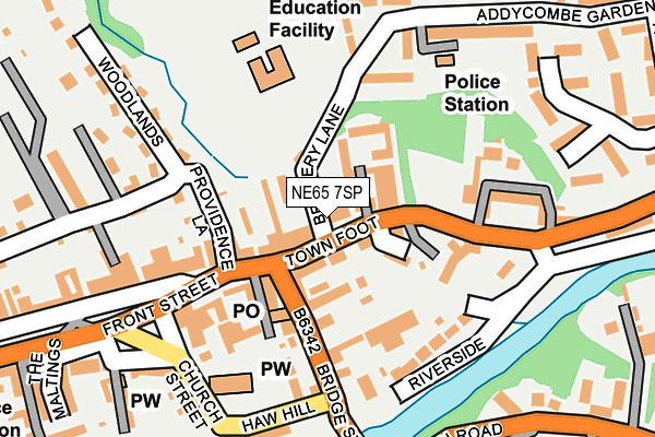 NE65 7SP map - OS OpenMap – Local (Ordnance Survey)