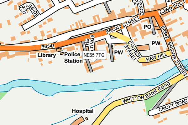 NE65 7TG map - OS OpenMap – Local (Ordnance Survey)