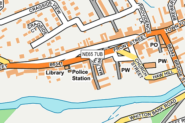 NE65 7UB map - OS OpenMap – Local (Ordnance Survey)