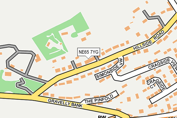NE65 7YG map - OS OpenMap – Local (Ordnance Survey)