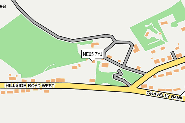 NE65 7YJ map - OS OpenMap – Local (Ordnance Survey)