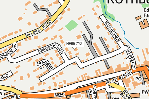 NE65 7YZ map - OS OpenMap – Local (Ordnance Survey)