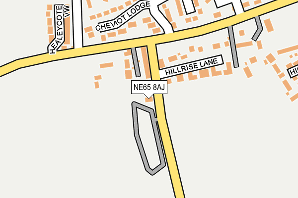 NE65 8AJ map - OS OpenMap – Local (Ordnance Survey)