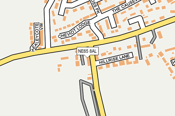 NE65 8AL map - OS OpenMap – Local (Ordnance Survey)