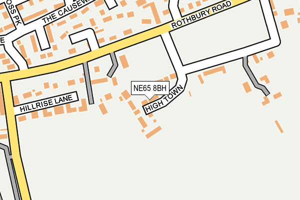 NE65 8BH map - OS OpenMap – Local (Ordnance Survey)