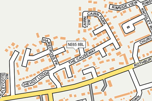 NE65 8BL map - OS OpenMap – Local (Ordnance Survey)