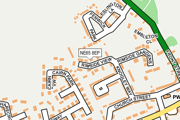 NE65 8EP map - OS OpenMap – Local (Ordnance Survey)