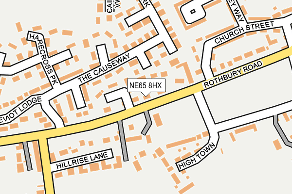 NE65 8HX map - OS OpenMap – Local (Ordnance Survey)