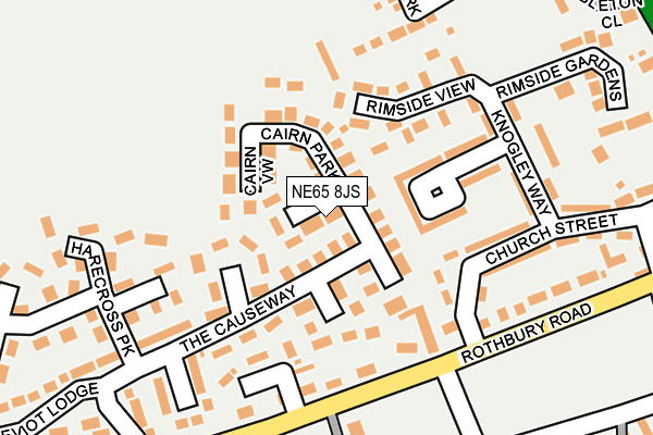 NE65 8JS map - OS OpenMap – Local (Ordnance Survey)