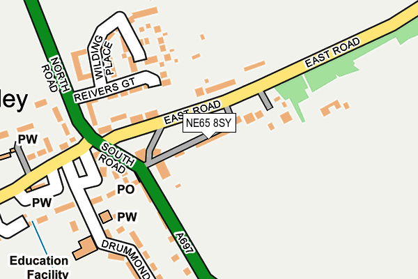 NE65 8SY map - OS OpenMap – Local (Ordnance Survey)