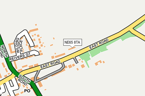NE65 8TA map - OS OpenMap – Local (Ordnance Survey)