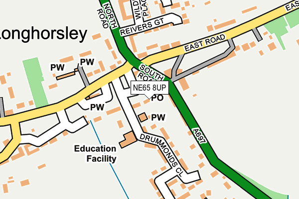 NE65 8UP map - OS OpenMap – Local (Ordnance Survey)