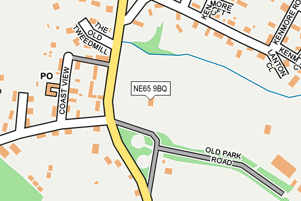 NE65 9BQ map - OS OpenMap – Local (Ordnance Survey)