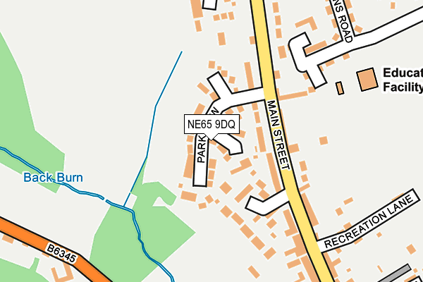 NE65 9DQ map - OS OpenMap – Local (Ordnance Survey)
