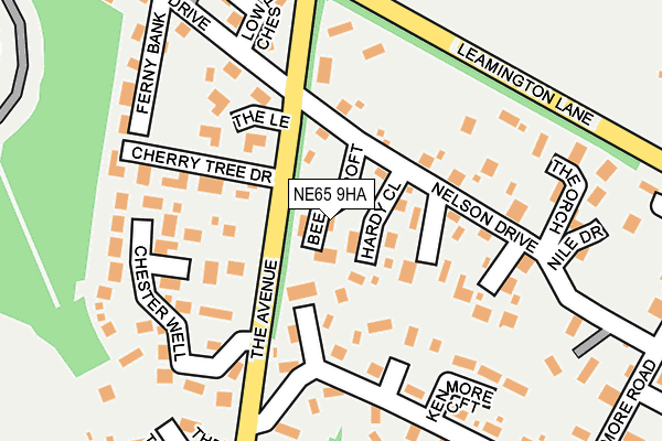 NE65 9HA map - OS OpenMap – Local (Ordnance Survey)