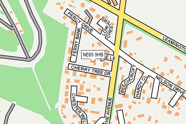NE65 9HB map - OS OpenMap – Local (Ordnance Survey)