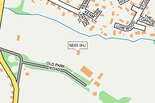 NE65 9HJ map - OS OpenMap – Local (Ordnance Survey)