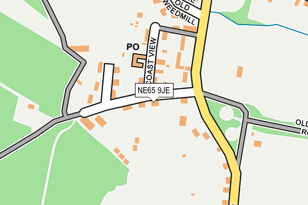 NE65 9JE map - OS OpenMap – Local (Ordnance Survey)