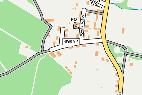 NE65 9JF map - OS OpenMap – Local (Ordnance Survey)