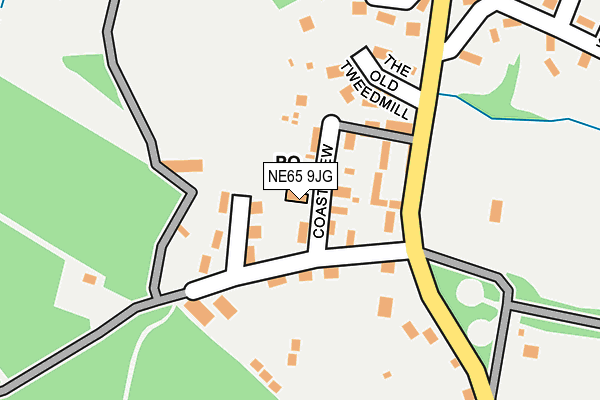 NE65 9JG map - OS OpenMap – Local (Ordnance Survey)