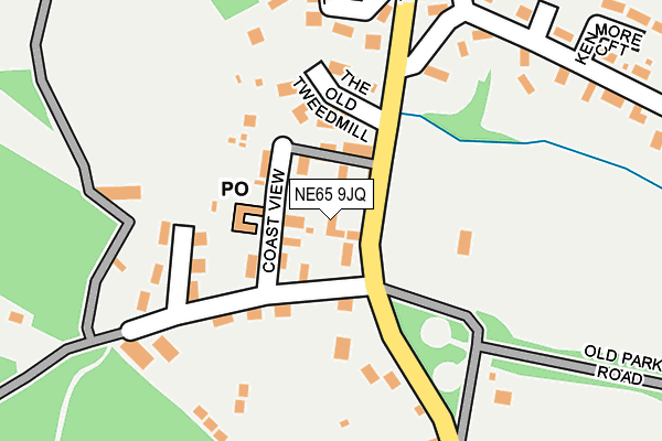 NE65 9JQ map - OS OpenMap – Local (Ordnance Survey)