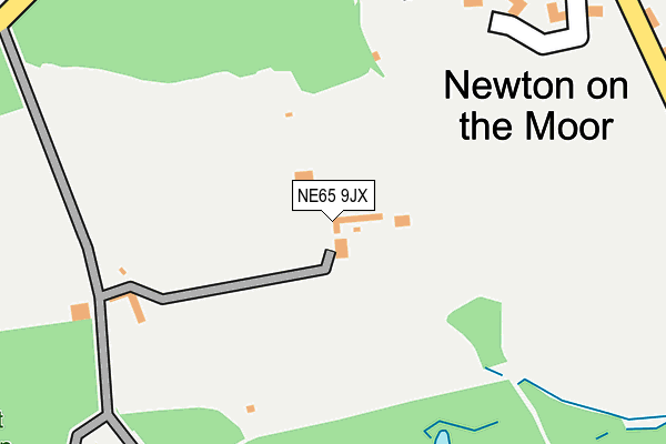 NE65 9JX map - OS OpenMap – Local (Ordnance Survey)