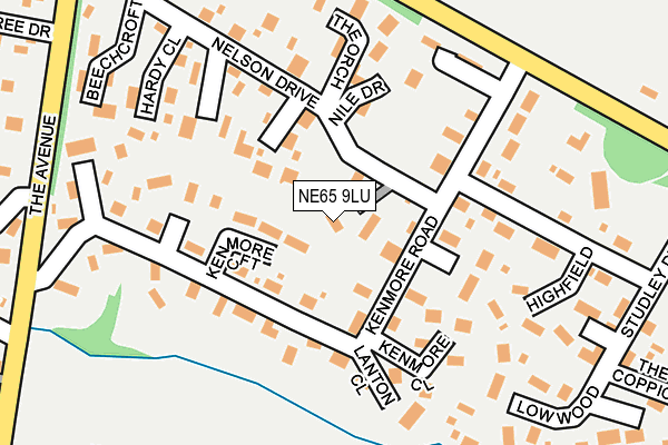 NE65 9LU map - OS OpenMap – Local (Ordnance Survey)
