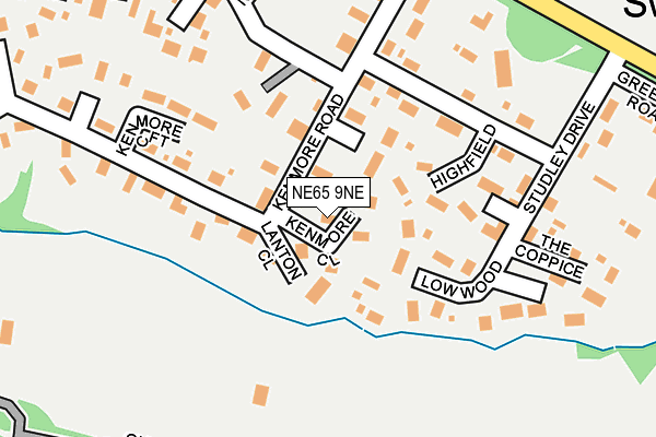 NE65 9NE map - OS OpenMap – Local (Ordnance Survey)
