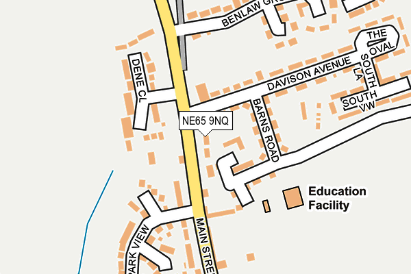 NE65 9NQ map - OS OpenMap – Local (Ordnance Survey)