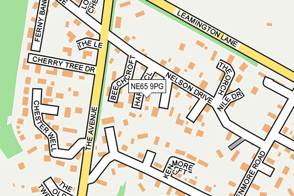 NE65 9PG map - OS OpenMap – Local (Ordnance Survey)