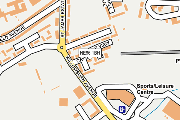 NE66 1BH map - OS OpenMap – Local (Ordnance Survey)