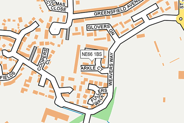 NE66 1BS map - OS OpenMap – Local (Ordnance Survey)