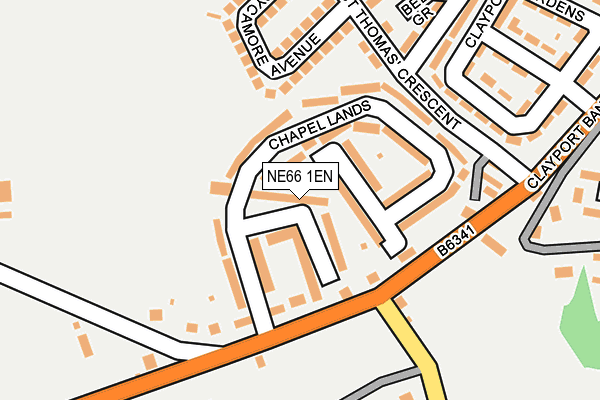 NE66 1EN map - OS OpenMap – Local (Ordnance Survey)